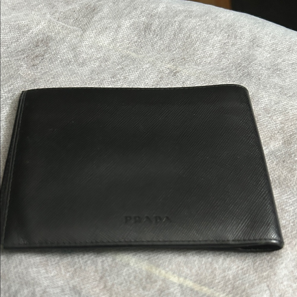 Authentic Prada Black Leather Wallet